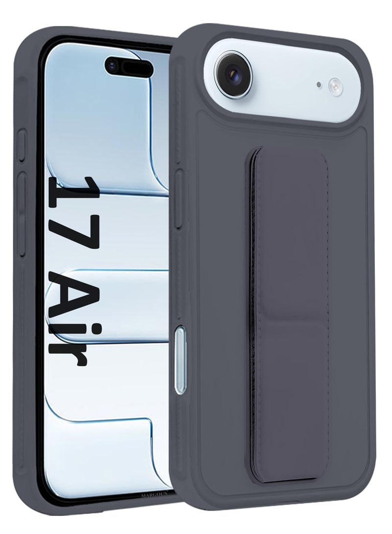 CATANES 2 Packs Premium PU Leather Case for iPhone 17 Air with Stand Function Shockproof and Anti Scratch Finger Grip with Privacy Screen Protector - Image 3