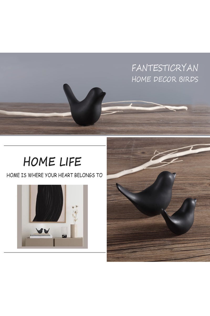 ح واحة تماثيل حيوانات صغيرة لديكور المنزل، زخارف زخرفية سوداء على الطراز الحديث لغرفة المعيشة وغرفة النوم وسطح المكتب والخزائن وما إلى ذلك - Image 3