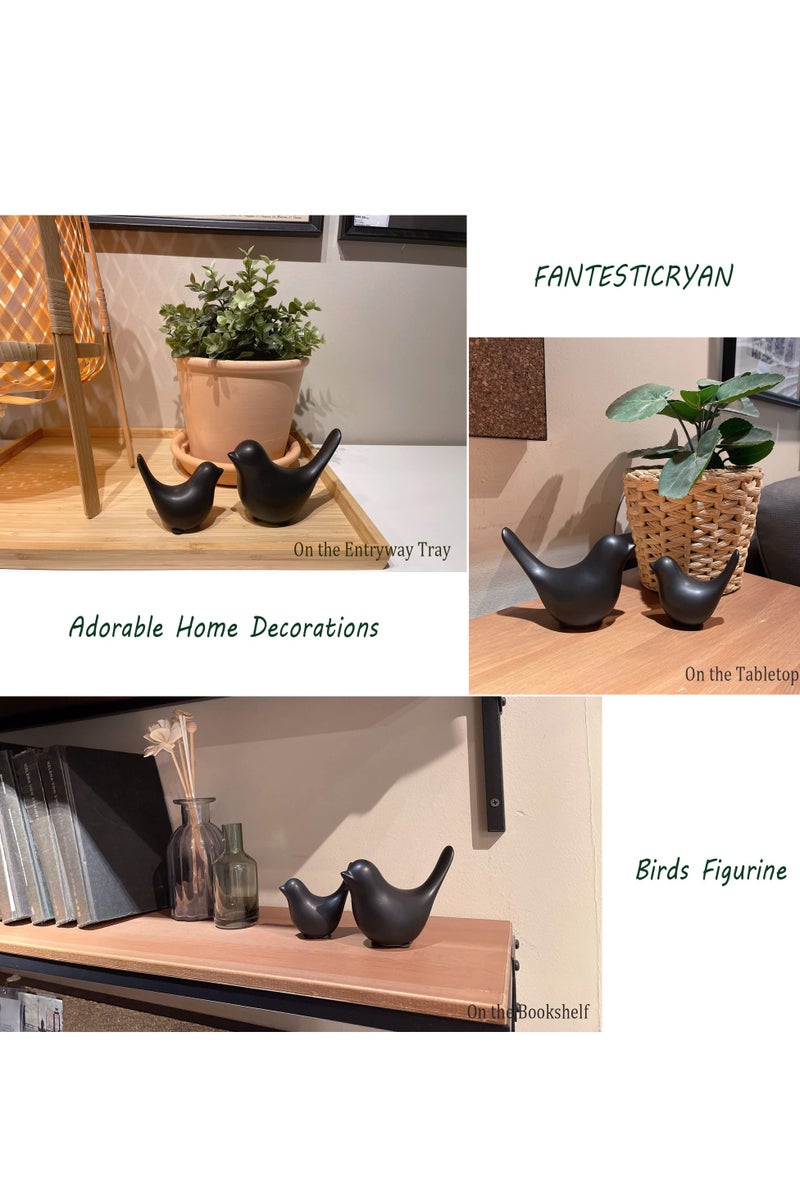 ح واحة تماثيل حيوانات صغيرة لديكور المنزل، زخارف زخرفية سوداء على الطراز الحديث لغرفة المعيشة وغرفة النوم وسطح المكتب والخزائن وما إلى ذلك - Image 4