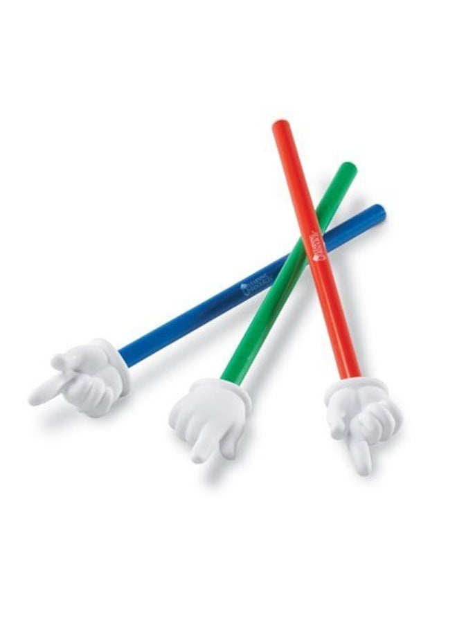 Learning Resources Student Hand Pointers, Set Of 3, Engaging Classroom Pointer Tool For Whiteboards, Presentations & Group Activities, Includes Red, Blue & Green, 38Cm Each - Image 2