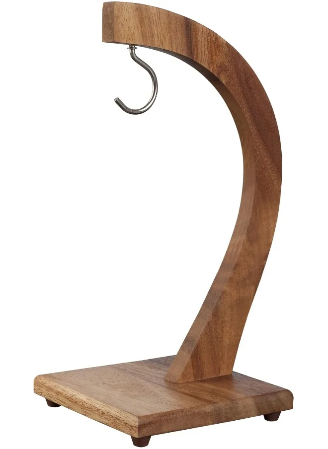 BILLI Billi banana tree hanger with hook, grape holder, stand, acacia wood utensils fruit storage rack for home kitchen or bar, brown, aca-104