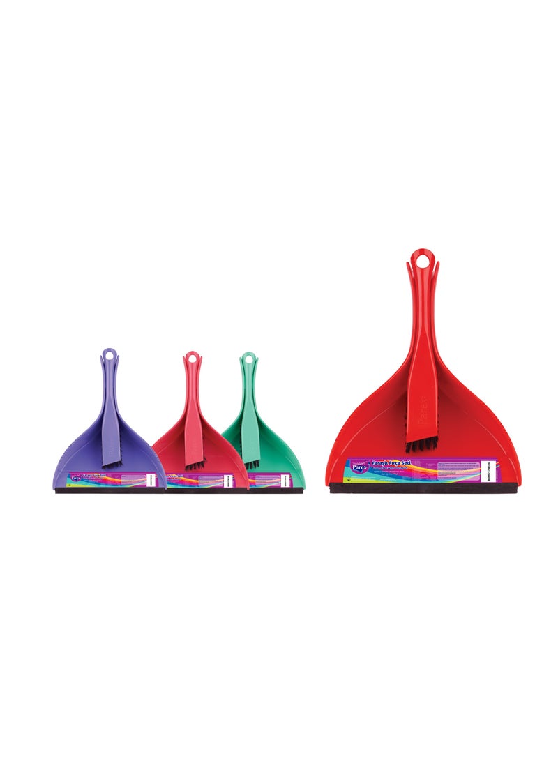 PAREX BRUSH SET WITH DUSTPAN ASSORTED COLORS - Image 1