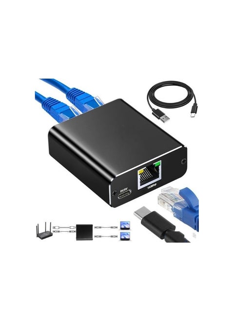 Ethernet Splitter 1 to 3 Ports – Gigabit RJ45 LAN Network Splitter for Router, Switch, Computer & Digital Devices