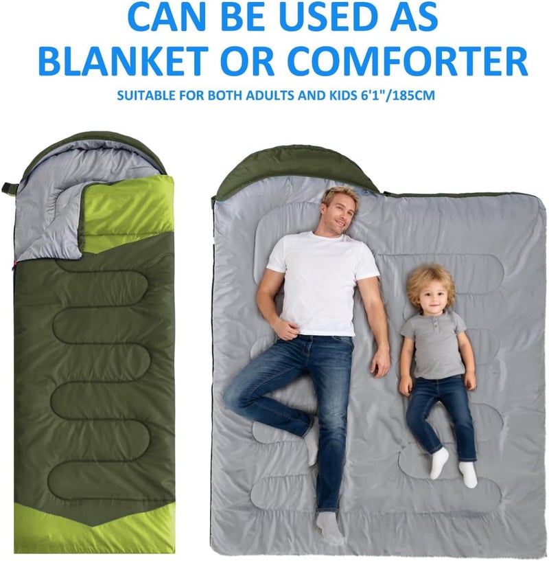 oaskys Camping Sleeping Bag - 3 Season Warm & Cool Weather - Summer Spring Fall Lightweight Waterproof for Adults Kids - Camping Gear Equipment, Traveling, and Outdoors - Image 3
