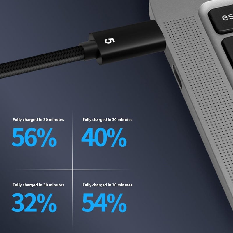 USB 4 Type C Cable 80Gbps 16K 60Hz Braided Cord 2m Length - Image 4