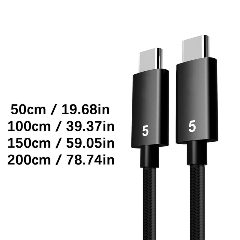 USB 4 Type C Cable 80Gbps 16K 60Hz Braided Cord 2m Length - Image 5
