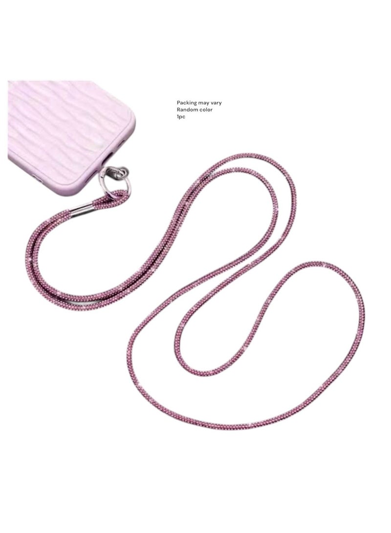 Crystal Cross Mobile Chain, Sparkling Phone Strap for Most Phones, Handbags, Wallets, Neck Phone Holder for Women, Random Color, 1 Piece - Image 1