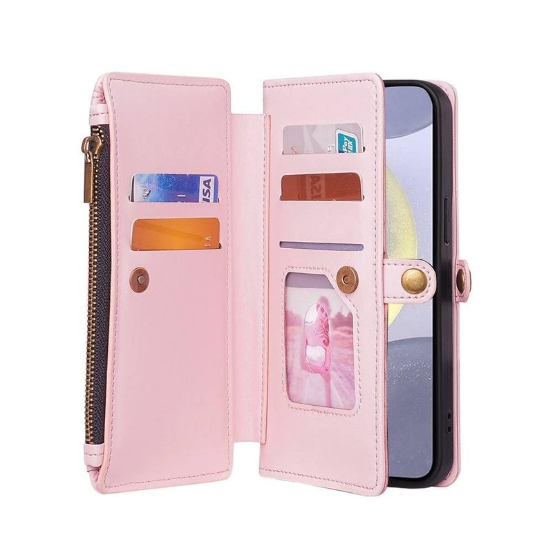 غطاء واقي بTPU باللون وردي بوظيفة حامل من مادة TPU لـ Samsung Galaxy S20 Ultra مع غطاء جلد قابل للطي وحامل قائم مع مقاوم للصدمات مع حماية من السقوط للتخزين العملي للمدرسة - Image 3