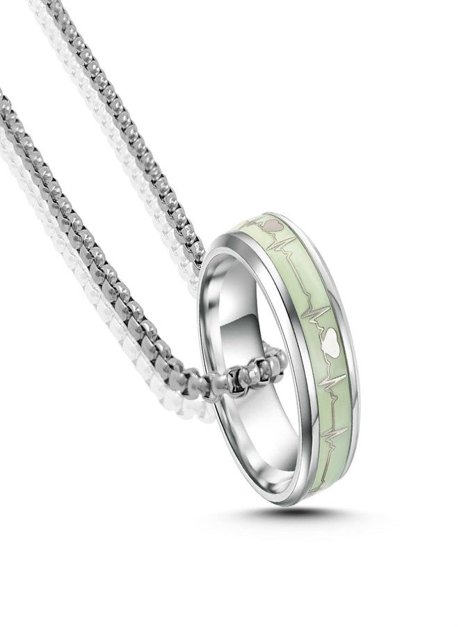 Saiizen Glow in the Dark Radium Ring Pendant for Men & Women combo - Image 3