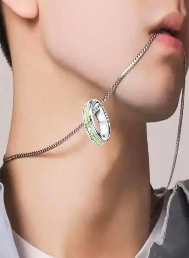 Saiizen Glow in the Dark Radium Ring Pendant for Men & Women combo - Image 5