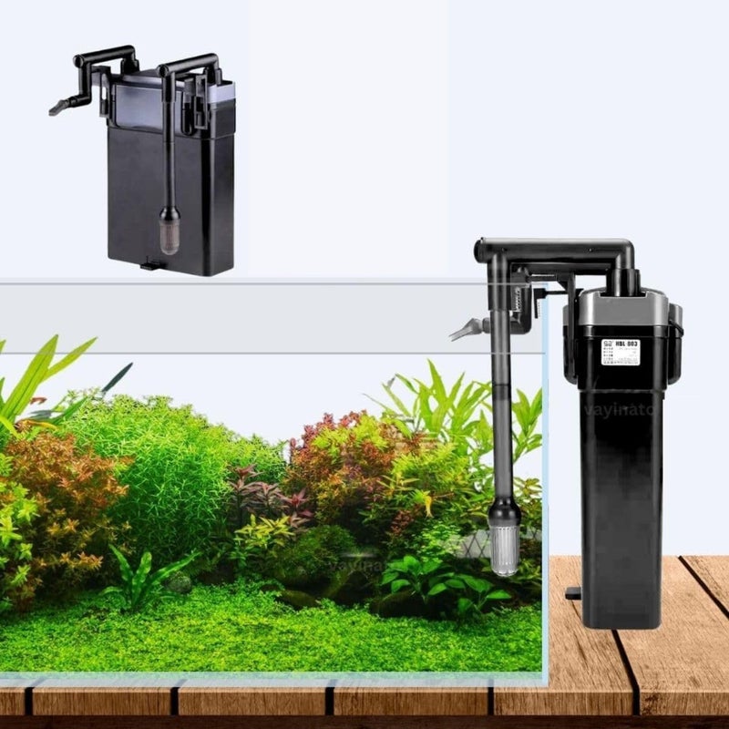 VAYINATO HBL Series Hang On Back Cannister Filter for Aquarium Fish Tank (Hbl-803 | 6W | 500L/H | Upto 3.5 Feet Tank) by Petzlifeworld - Image 1