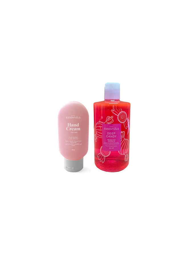 ESSENTIALS Shower Gel Deep Candy & Hand Cream Deep Candy 