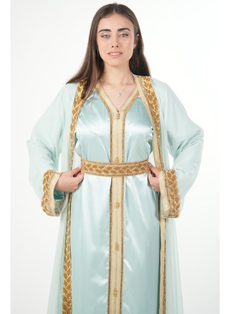 AL BENT AL SHARQIEH embroidered kaftan jalabiya dress - Image 2