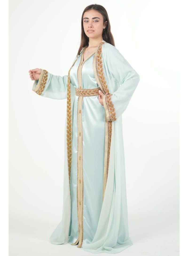 AL BENT AL SHARQIEH embroidered kaftan jalabiya dress - Image 3