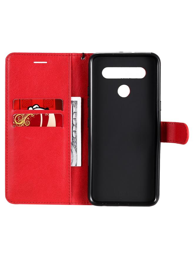 S-TOP Case For LG K41S / K51S Solid Color Horizontal Flip Protective Leather Case with Holder & Card Slots & Wallet & Photo Frame & Lanyard - Image 4
