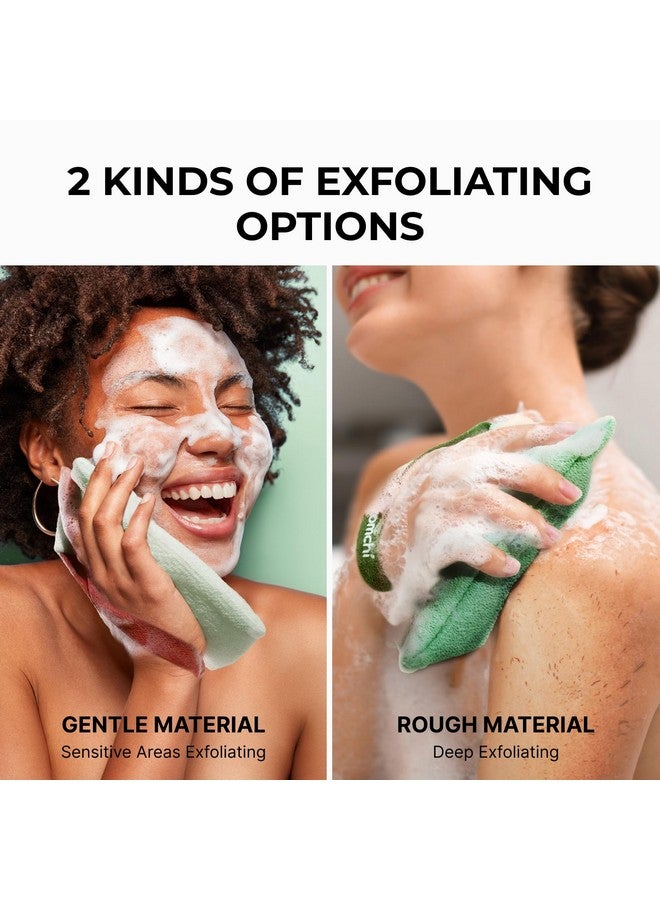 ZOMCHI 2 Pieces Bar Soap Saver Bags with Different Roughness, Exfoliating Soap Bags for Body Wash, Foaming Soap Holder for Shower (Mint) - Image 3