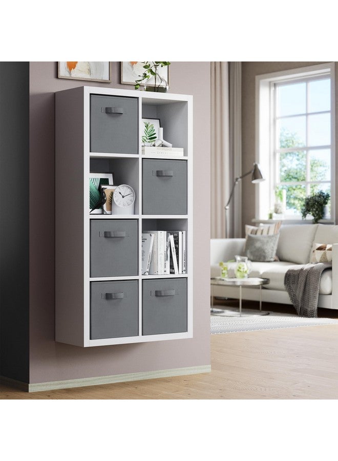 Royexe Fabric Storage Cubes for Cube Organizer - 8 Pack Heavy Duty Grey Storage Bins - 11 Inch Cube Storage Bin, Use As A Clothes Storage Box In Closet, Baskets For Shelves or Cubbies Storage Organizer - Image 3