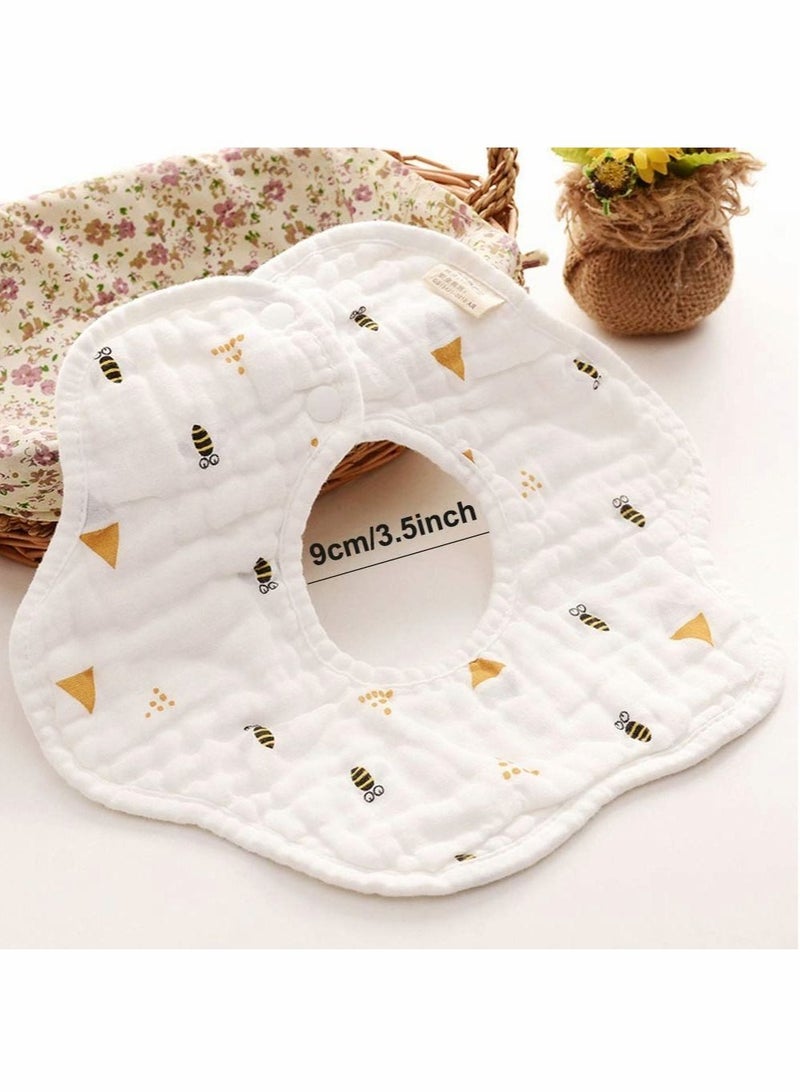 Excefore 6Pcs Muslin Bibs, Baby Bandana Drool Bibs for Boys Girls Newborn Infant for Drooling and Teething - Image 4