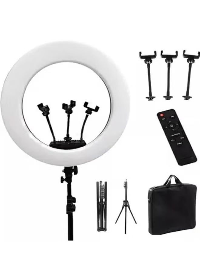 شوبي Ring Light With Photography tripod Stand And Remote Control for tiktok snapchat youtube online streaming 21-inch Big Selfie light RL-21 with Remote Black 