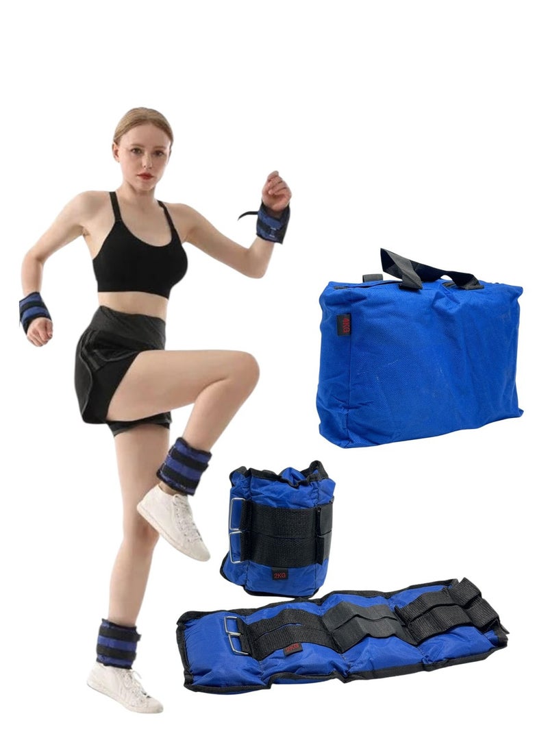 Double Hand and Feet Sand Weights with Bag for Men and Women, Comfortable Soft Ankle and Wrist Weights Set Running Exercise Fitness 4KG - pzsku/Z5576D7AF8E04F85E475CZ/45/_/1736782739/4e52e682-f886-47a0-9276-6e78c186bd95