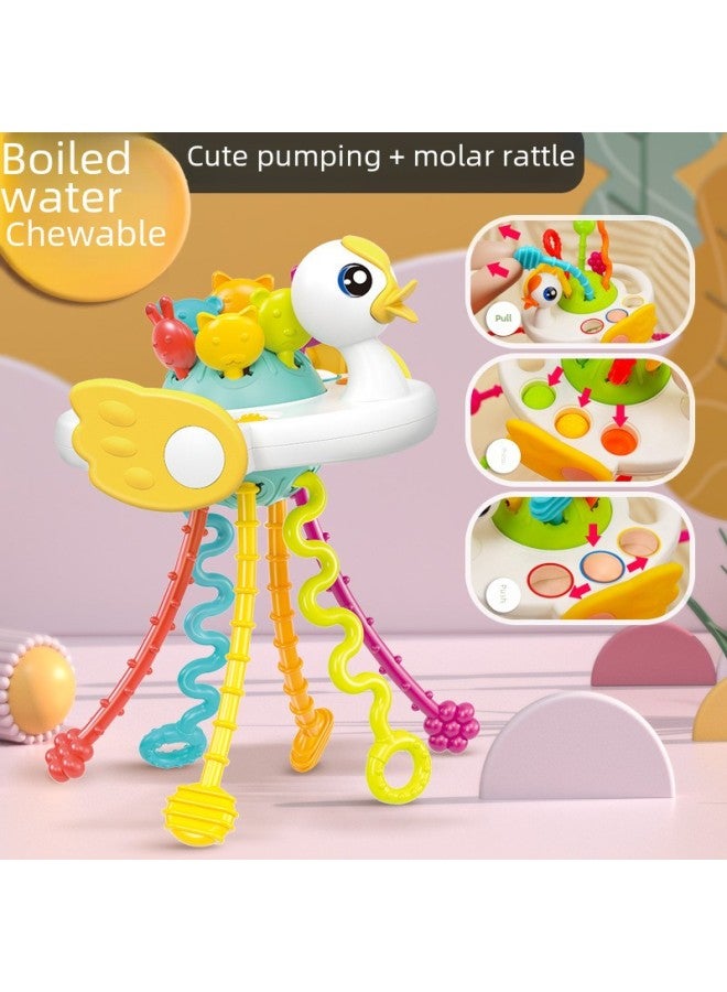 Astronaut Finger Pull Fun Press Baby Chewable Drawstring Early Education Baby Toy Hand Grab Ball Toy For Infants-Color:Rocket Pumping-【Green】】-Specifications:Gift Box - Image 2