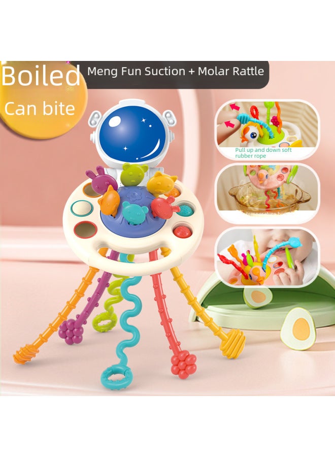 Astronaut Finger Pull Fun Press Baby Chewable Drawstring Early Education Baby Toy Hand Grab Ball Toy For Infants-Color:Rocket Pumping-【Green】】-Specifications:Gift Box - Image 3