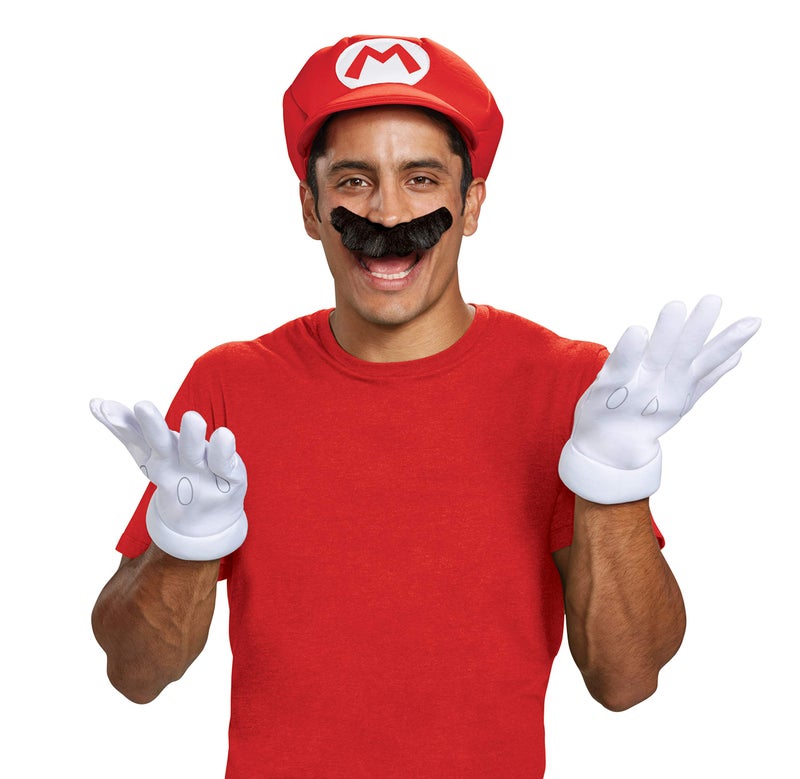 Disguise Super Mario Bros. Mario Accesory Kit, Official Super Mario Bros. Accessory Kit for Adults - Image 1