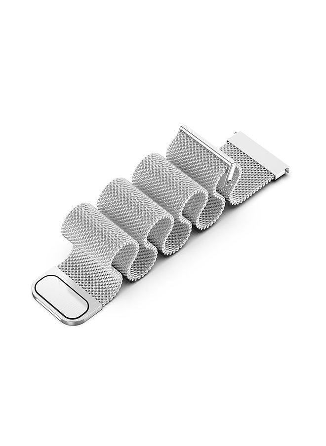 TWEGGON - Milanese Replacement Strap 22MM Band Compatible with Huawei Watch GT 4 46mm/ GT 3/ GT2 46MM/ Huawei Watch 4 pro 48mm/ Samsung Galaxy Watch 3 45mm,Gear S3 Classic/S3  Frontier Silver - Image 1