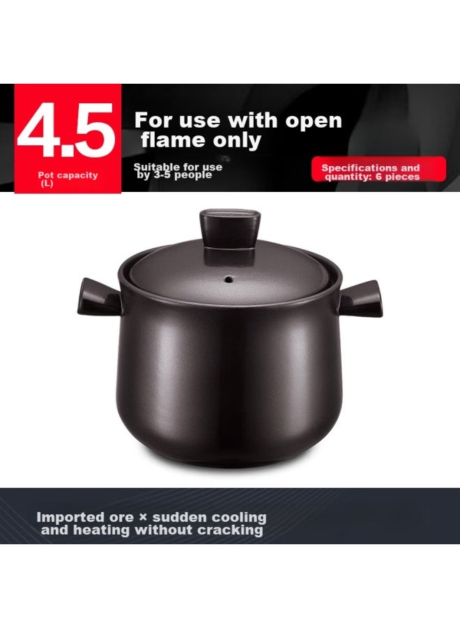 Supor Ceramic Casserole Pot For Soup And Stewing, New Health Pot, 4.5l, Heat-resistant, Crack-resistant, Tb45a1 - Image 2