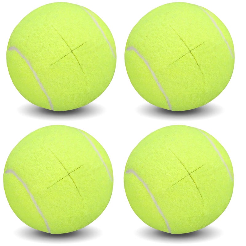 ANCKNE Walker Tennis Balls Precut Tennis Balls For Walkers 4Pcs Walkers Legs Universal Precut Glide Balls  Heavy Duty Long Lasting Felt Pad Glide Coverings For Floor Protection (Yellow) - Image 1