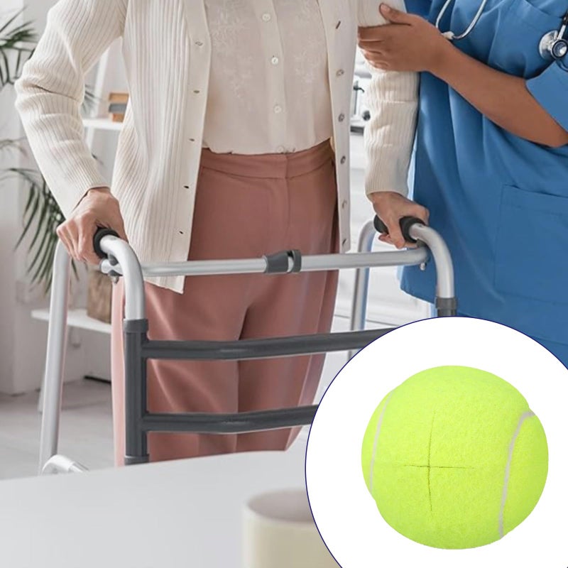 ANCKNE Walker Tennis Balls Precut Tennis Balls For Walkers 4Pcs Walkers Legs Universal Precut Glide Balls  Heavy Duty Long Lasting Felt Pad Glide Coverings For Floor Protection (Yellow) - Image 4