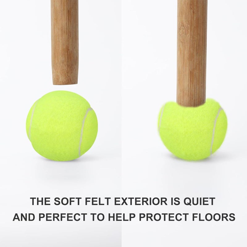 ANCKNE Walker Tennis Balls Precut Tennis Balls For Walkers 4Pcs Walkers Legs Universal Precut Glide Balls  Heavy Duty Long Lasting Felt Pad Glide Coverings For Floor Protection (Yellow) - Image 3