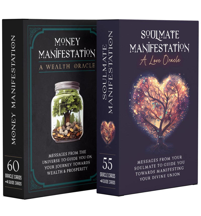 Metaphoracle Manifestation Oracle Cards for Attracting Love and Abundance Money Manifestation Soulmate Manifestation 2Deck Bundle Oracle Cards with Meanings on Them for Beginners to Advanced Readers - Image 3