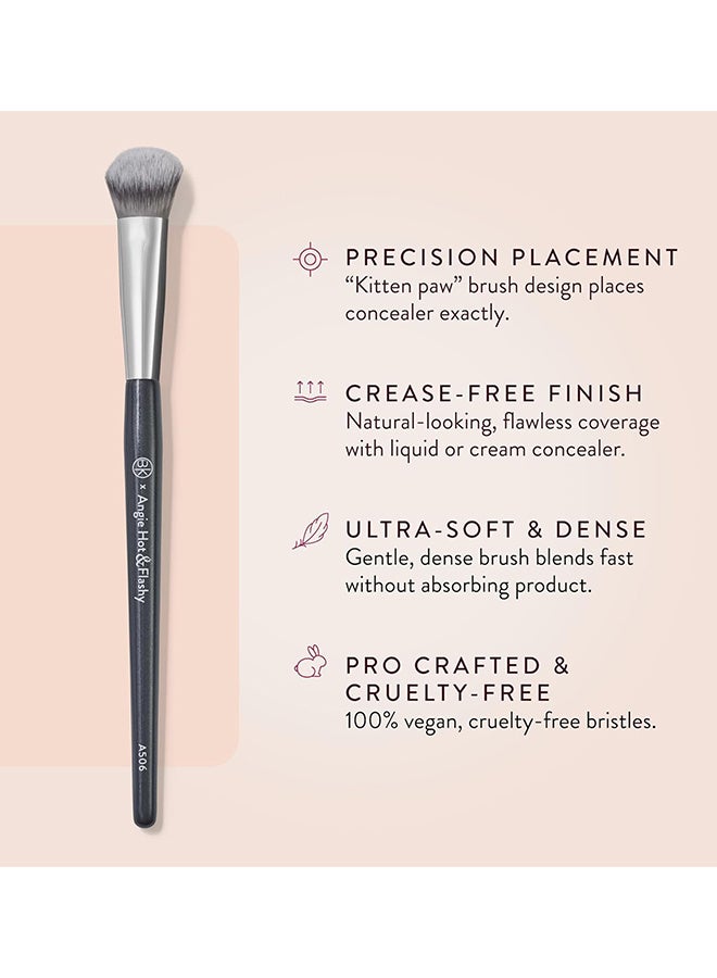BK BEAUTY Angie Hot & Flashy A506 Concealer Brush - "Kitten Paw" Face Brush - Under -Eye Concealing And Contouring - Makeup Brushes - Image 3