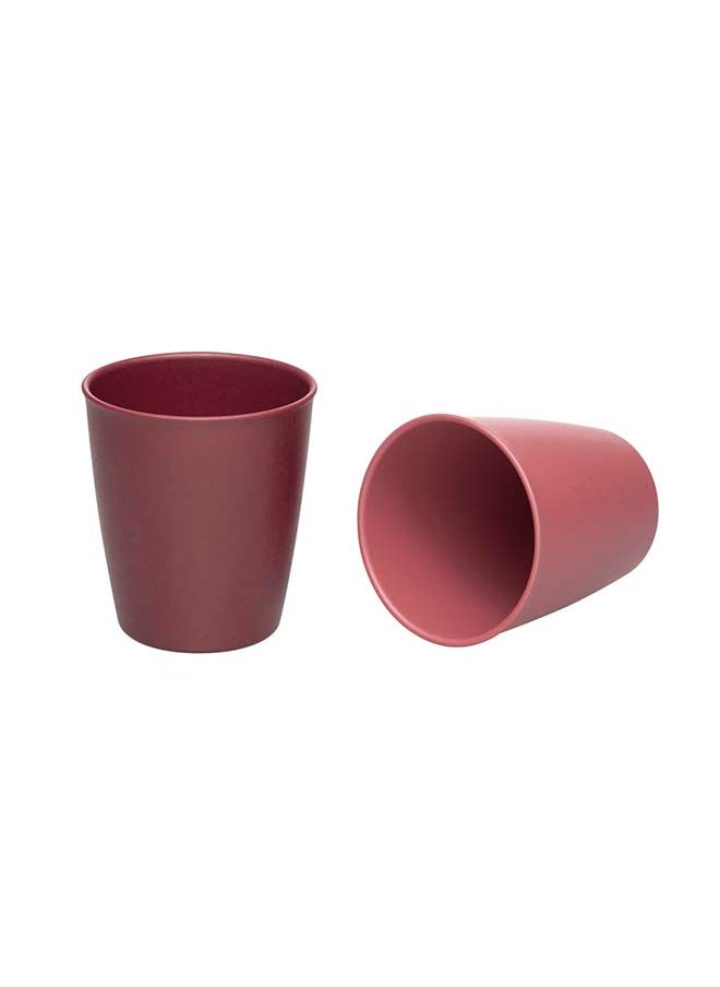 nip - Drinking Beaker, Stackable, Extra-Light And Ergonomic, Break-Proof, Microwave And Dishwasher Friendly, Bio-Based Plastic, Red 2 Pcs - Image 1