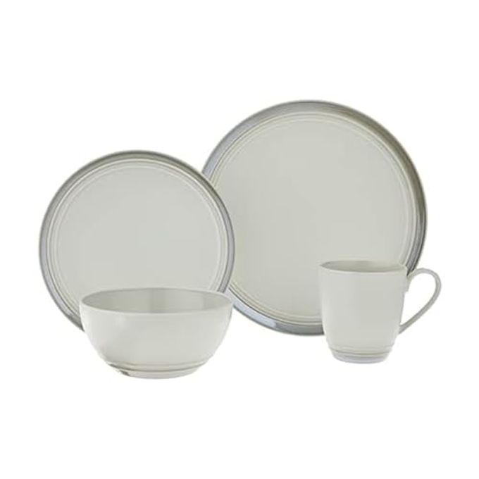 Mikasa Elura Gray 4-Piece Place Setting, Service For 1, Gray - Image 1