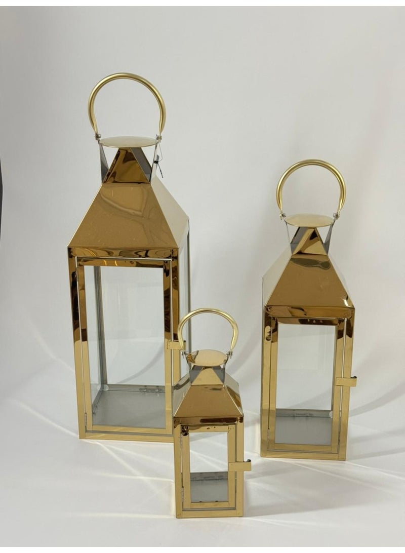 Living Set of Metal Lanterns with Glass: Practical and Attractive Lighting - Image 5