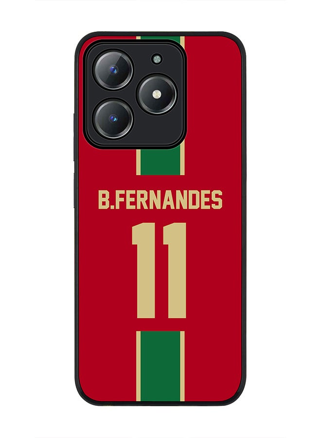 Stylizedd For Realme C63 / Realme C61 4G Case,Slim fit Camera Protection, Shockproof Thin Phone cover  - Football  Portugal, B.Fernandes - Image 1