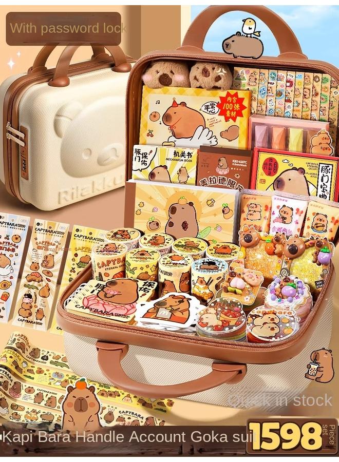Bluejw Hand Account Suit Gift Box Hand Account Girl Cute Toy Hand Account Girl Children's Stationery New Year One Batch - Image 3