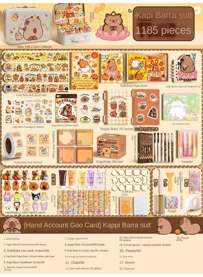 Bluejw Hand Account Suit Gift Box Hand Account Girl Cute Toy Hand Account Girl Children's Stationery New Year One Batch - Image 1