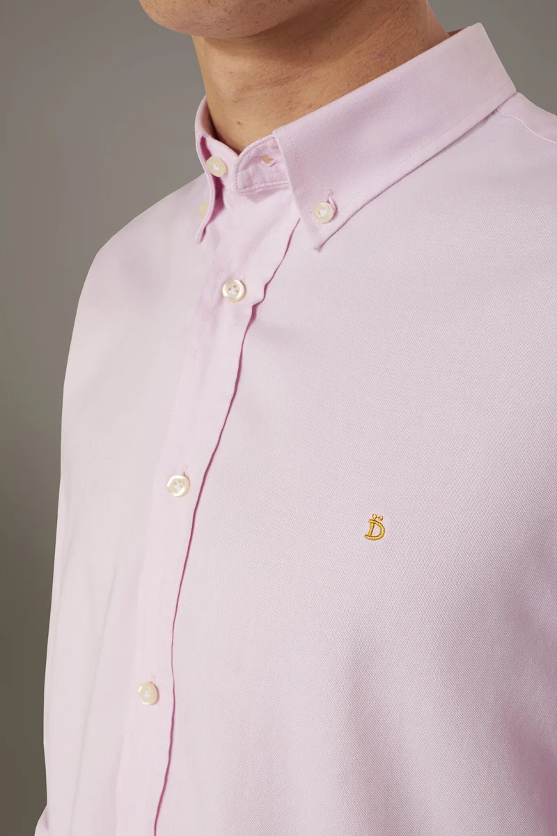 Doppelganger Pink Washed shirt button down collar comfrot - Rose for Men | Best Price UAE