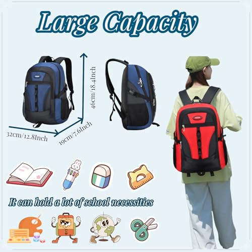 VIDOSCLA Teens Elementary School Backpack Casual Day pack Students Book Bags Outdoor Travel Knapsack Bags for Boys Girls - Image 3