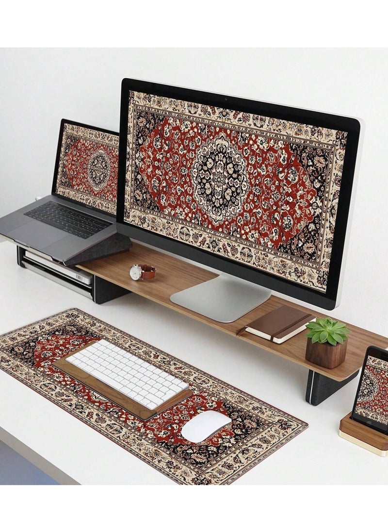 ماركة غير محددة - ماوس باد أنيق بتصميم السجاد العربي، مقاس 900x400 ملم - Image 1