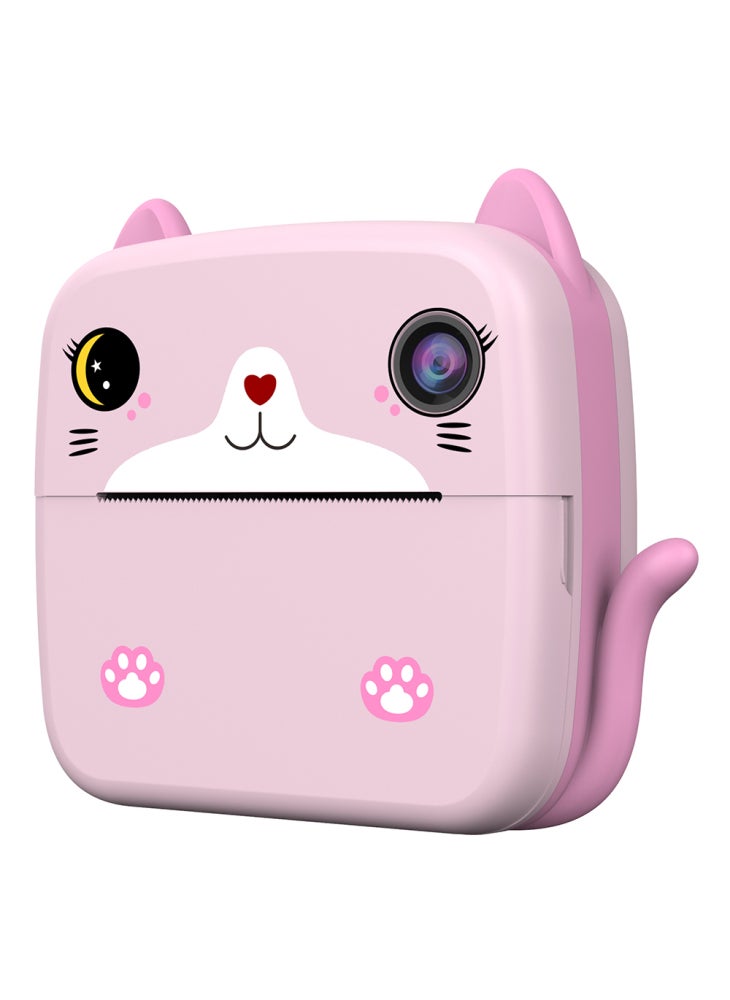 Generic A21 2.4-inch Screen Kids Instant Camera Rechargeable Camera Toy with Print Paper - Pink - Image 1