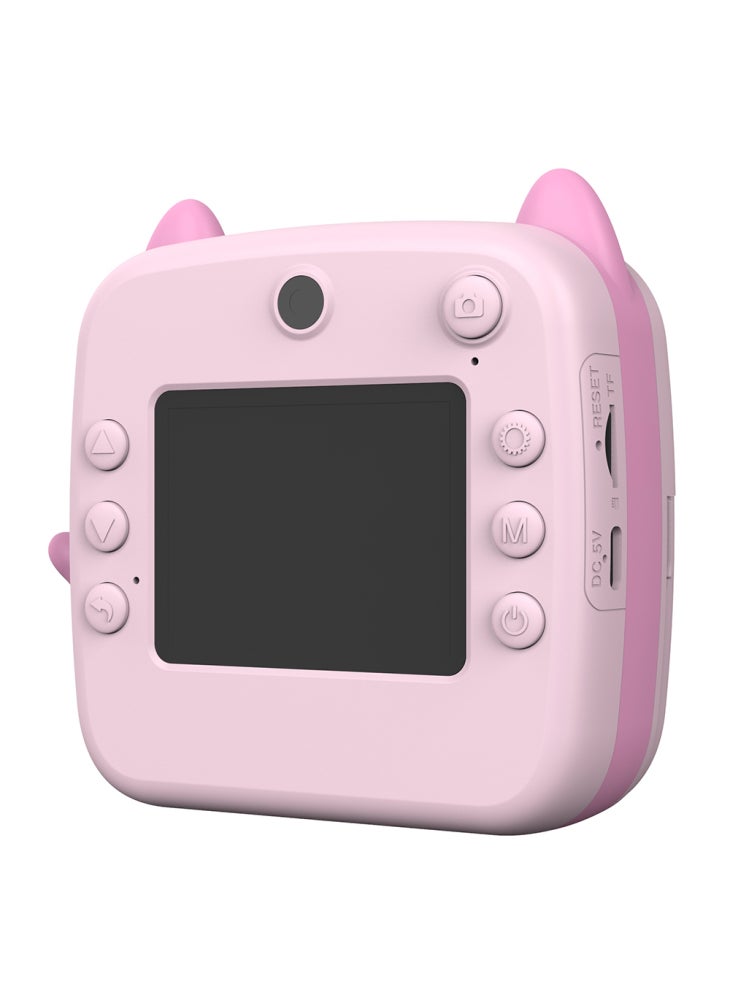 Generic A21 2.4-inch Screen Kids Instant Camera Rechargeable Camera Toy with Print Paper - Pink - Image 3