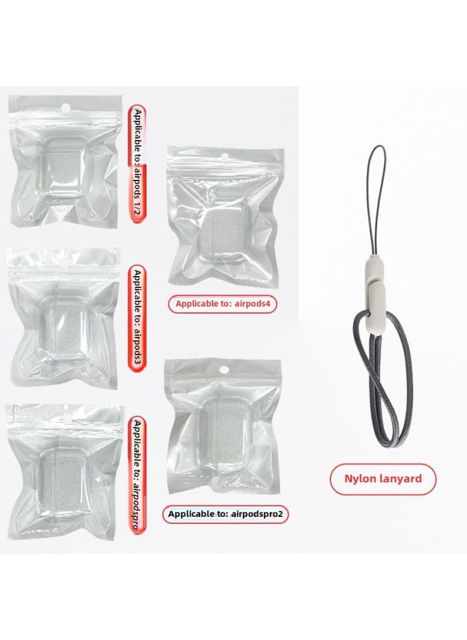 Generic - Tpu Transparent Earphone Set Material For Apple Bluetooth Headset Pro2 Generation Airpods Bluetooth Headset Protective Cover-Color:Tpu Soft Shell + Pearlescent Bag + Nylon Rope-Applicable Model:Airp - Image 1