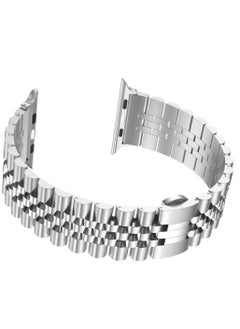 ELTRAZONE Replacement Band Compatible with Apple Watch Ultra 49mm 45mm / 44mm / 42mm, Stainless Steel Solid Strap Metal Bracelet for Apple Watch Series 8 7 6 5 4 3 2 SE (Silver)  - Image 5