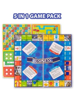 RATNA'S Ratna's Business JR. Coins 5 in 1 Board Game Set | Includes Games Like business, Snake and Ladders, Ludo, Car Rally, and Cricket | Perfect for Kids & Adults 2-4 Players  - Image 3