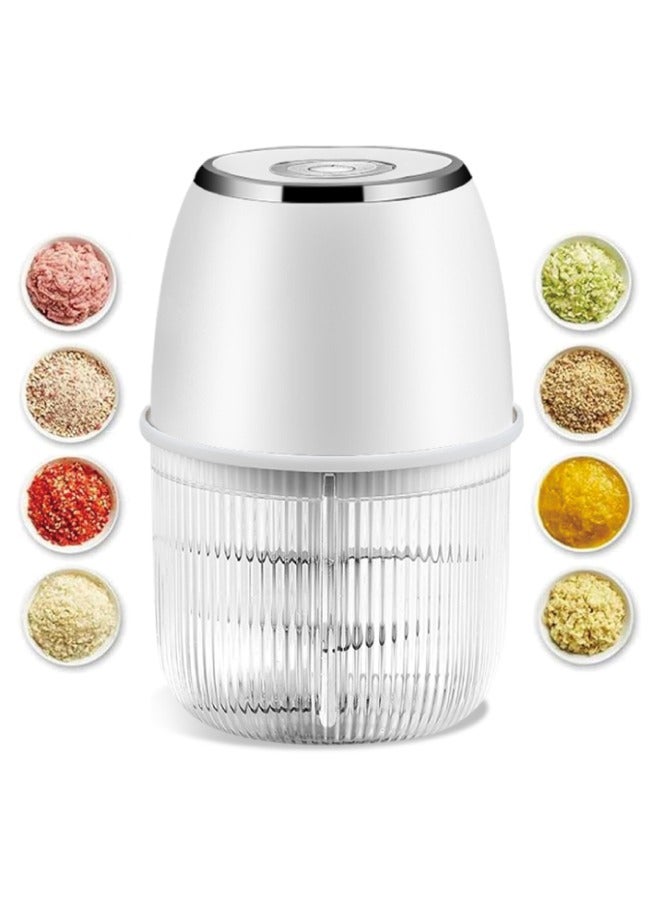 Efficient Electric Food Chopper, 350ml Vegetable Chopper,Long-Lasting Battery Life, Perfect For Cutting Garlic, Onions, Vegetables  - Image 1