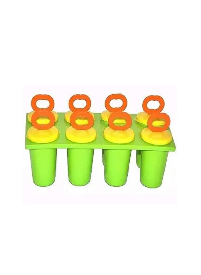 Pass Pass pass pass Ice Cream Candy Kulfi Set 8 Plastic Maker Mould ice Stick Trays  - Image 1